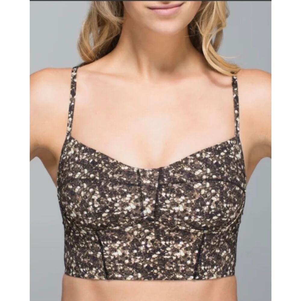 Lululemon Core Set Bra Shimmy Shimmer Multi Size 2/4